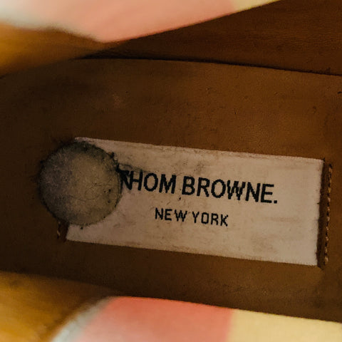 THOM BROWNE Size 9 Black Red White Chelsea Boots