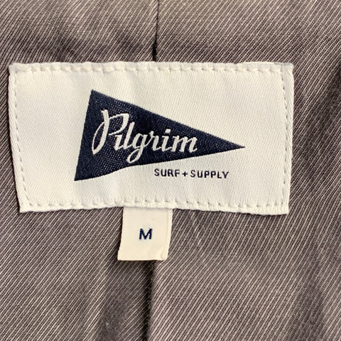 PILGRIM Size M Grey Black Geometric Wool Blend Snaps Jacket