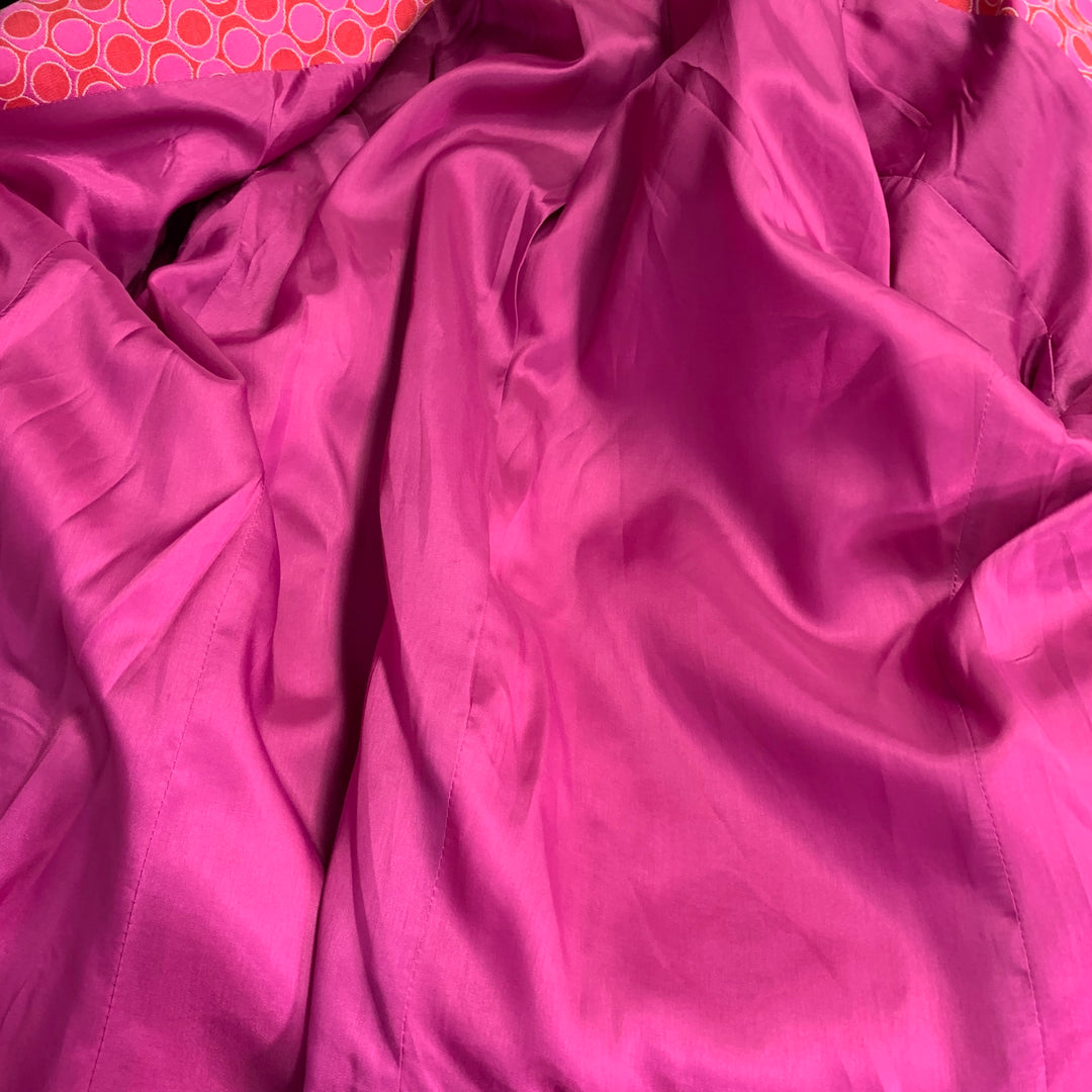 MR TURK Size 36 Pink Purple Circles Polyester Blend Sport Coat