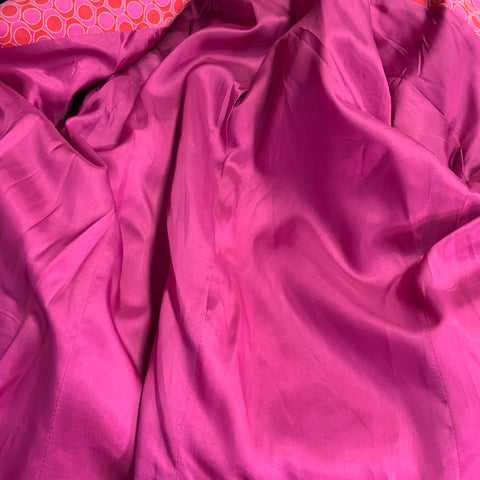 MR TURK Size 36 Pink Purple Circles Polyester Blend Sport Coat