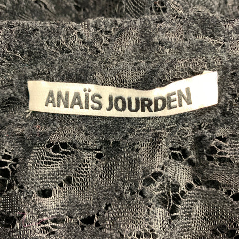 ANAIS JOURDEN Taille 2 Chemise boutonnée en dentelle en polyester noir