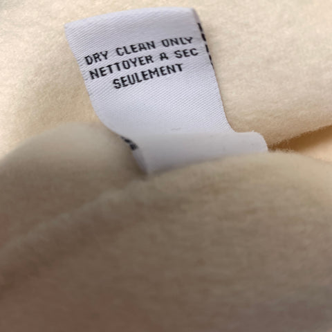 CALVIN KLEIN Size L Cream Wool & Nylon Hooded Coat