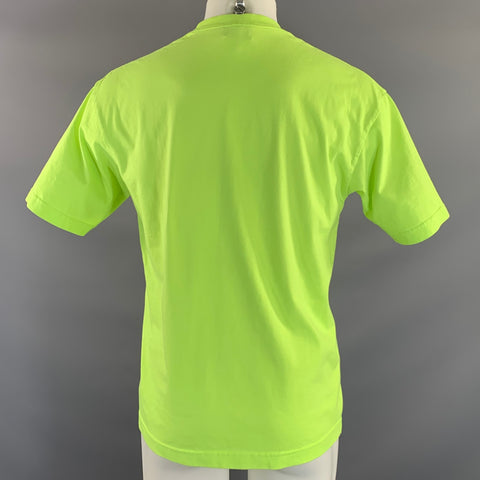 BALENCIAGA Size M Yellow Neon Crew Neck T Shirt