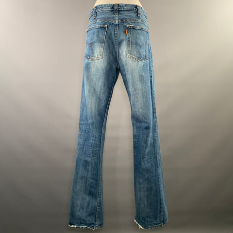 LEVIS Size 30 Blue Denim Washed Flared Jeans