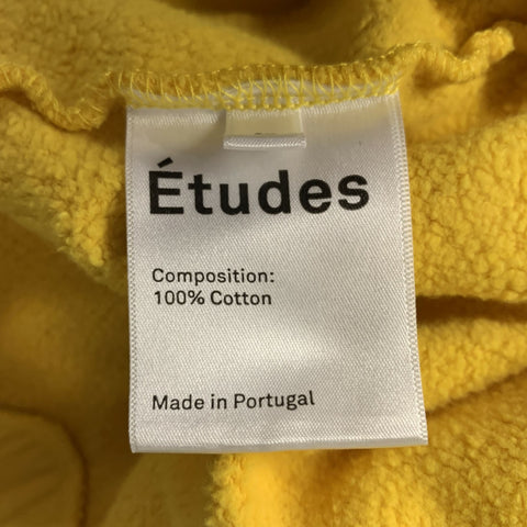 ETUDES Size L Yellow Black Stars Cotton Elastic Waistband Casual Pants
