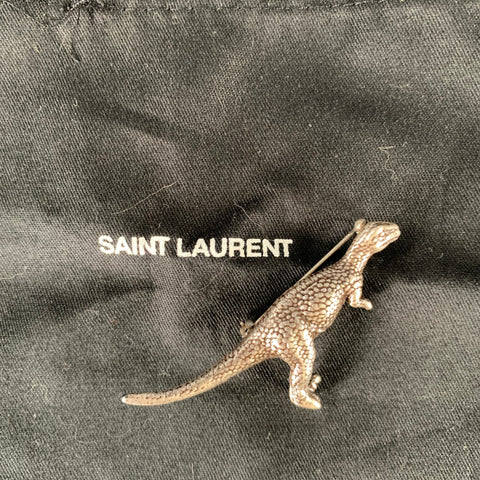 SAINT LAURENT Silver Tone Metal Brooches & Pins