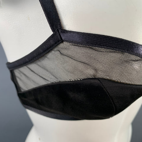 ZIMMERMANN Taille 0 Robe-top bralette noire en mélange de viscose à tissus mélangés