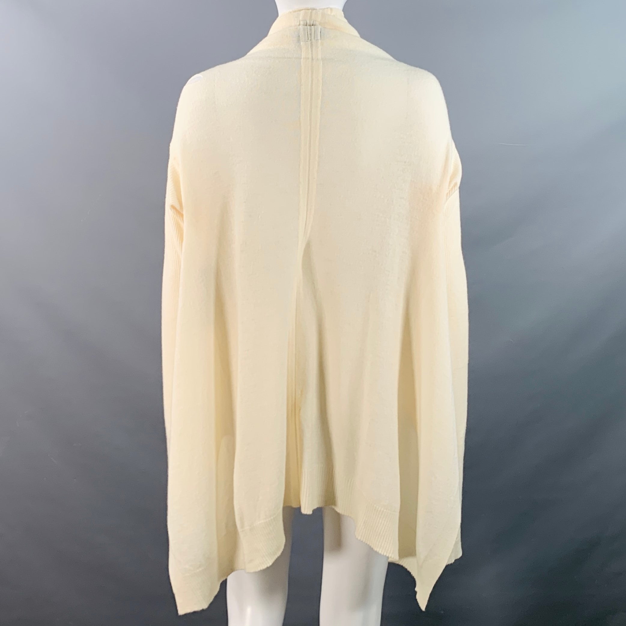 RICK OWENS Vintage CREATCH SS08 Size M Cream Merino Wool Knit