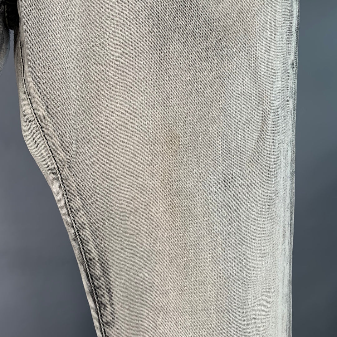 DOLCE & GABBANA Size 30 Grey Cotton Blend Twill Skinny Zip Fly Jeans