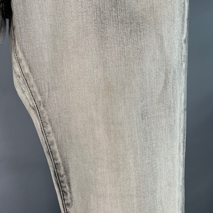 DOLCE & GABBANA Size 30 Grey Cotton Blend Twill Skinny Zip Fly Jeans