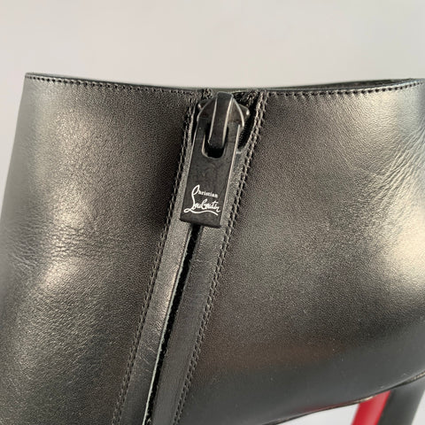 CHRISTIAN LOUBOUTIN Size 11 Black Side Zipper Boots
