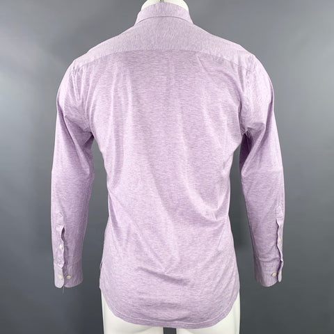 ETON Size M Purple Heather Button Down Collar Long Sleeve Shirt