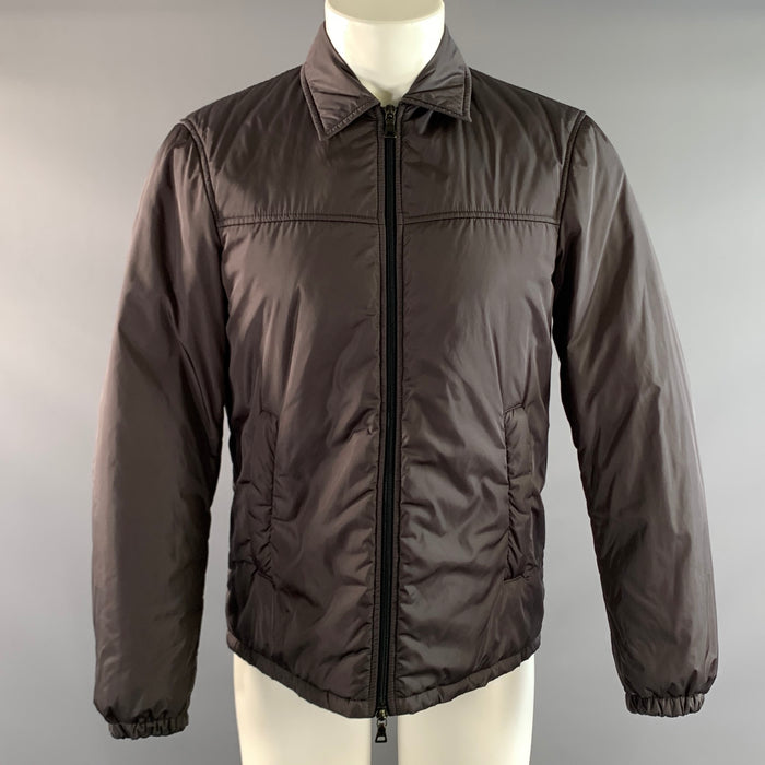 PRADA Size S Grey Dark Grey Nylon Jacket