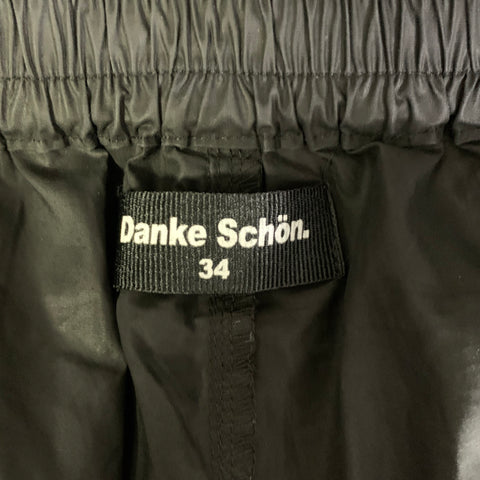 DANKE SCHON Size M Black Solid Cotton Baggy Shorts