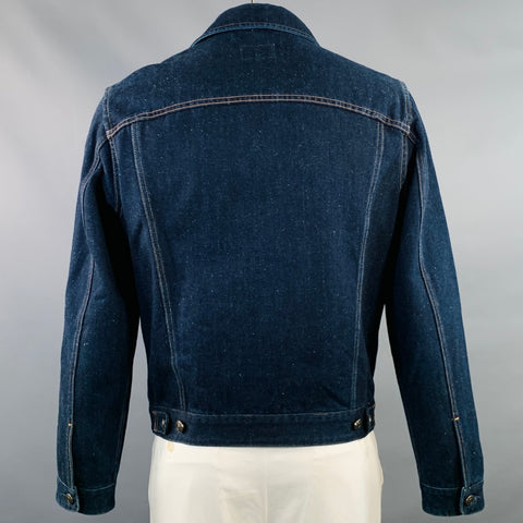 LEVI'S MADE & CRAFTED Size XL Indigo Denim Contrast Stitch Trucker Jacket