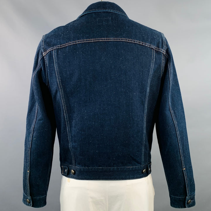 LEVI'S MADE & CRAFTED Size XL Indigo Denim Contrast Stitch Trucker Jacket