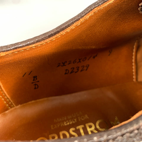 ALDEN Size 11 Brown Leather Oxford Lace Up Shoes
