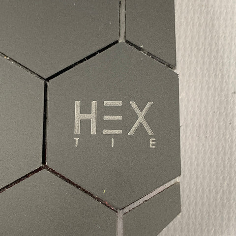 HEX TIE Honeycomb Black Acrylic Tie