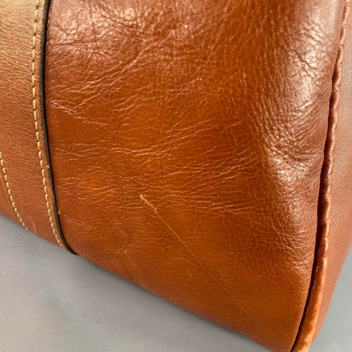 PATRICIA NASH One Size Brown Leather Shoulder Strap Overnight Bag