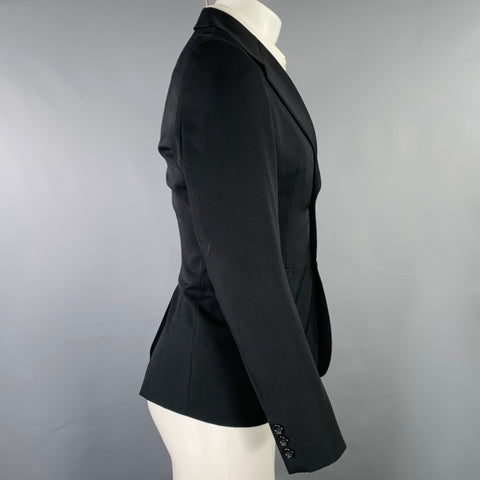 COMME des GARCONS Size XS Black Wool Single Breasted Sport Coat