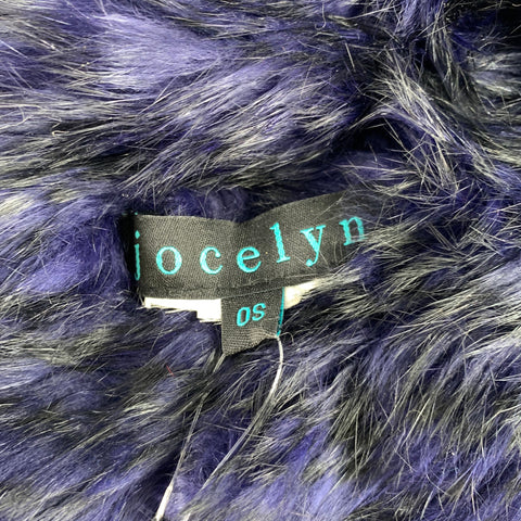 JOCELYN One Size Purple Black Knit Rabbit Hats