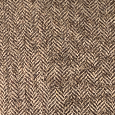 MENK Size S Brown Herringbone Wool Blend Zip Up Jacket