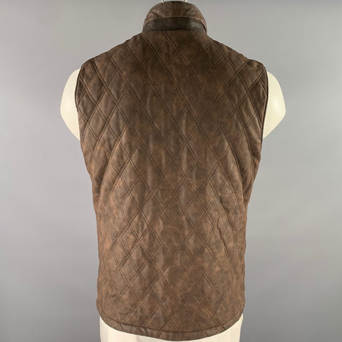 JOHNSTON MURPHY Size L Brown Blue Reversible Vest