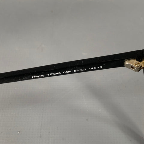 TOM FORD Henry Black Acetate Semi Rimless Frames