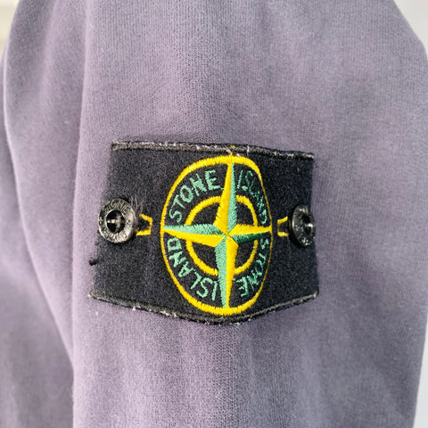STONE ISLAND Taille L Sweat-shirt à capuche en coton gris bleu