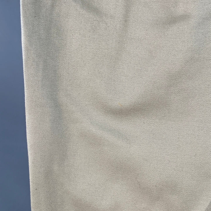 SAINT LAURENT Size 30 Beige Pleated Cotton Blend Pleated Straight Button Fly Casual Pants