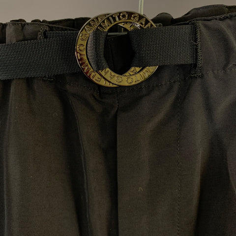 FUMITO GANRYU Size S Black Cotton & Nylon Belted Casual Pants