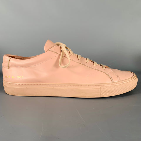 COMMON PROJECTS Size 10.5 Pink Leather Low Rise Sneakers