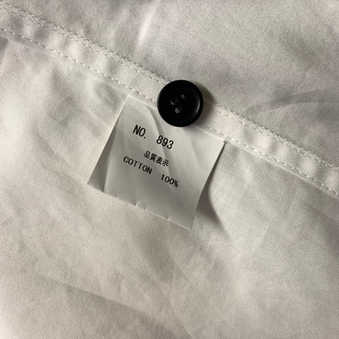 CHRISTOPHER NEMETH Size L White Black Graphic Cotton Button Up Long Sleeve Shirt