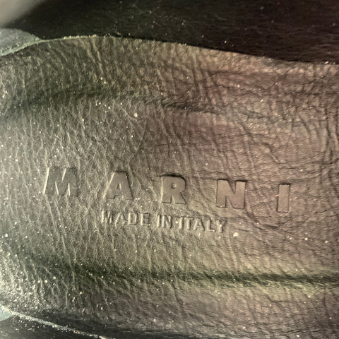 MARNI Size 9 Purple Black Techno Padded Platform Loafer Flats