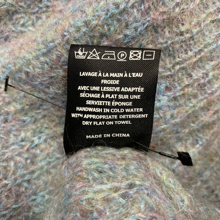 ISABEL MARANT Size 8 Blue Grey Mohair Blend 1/2 Zip Sweater