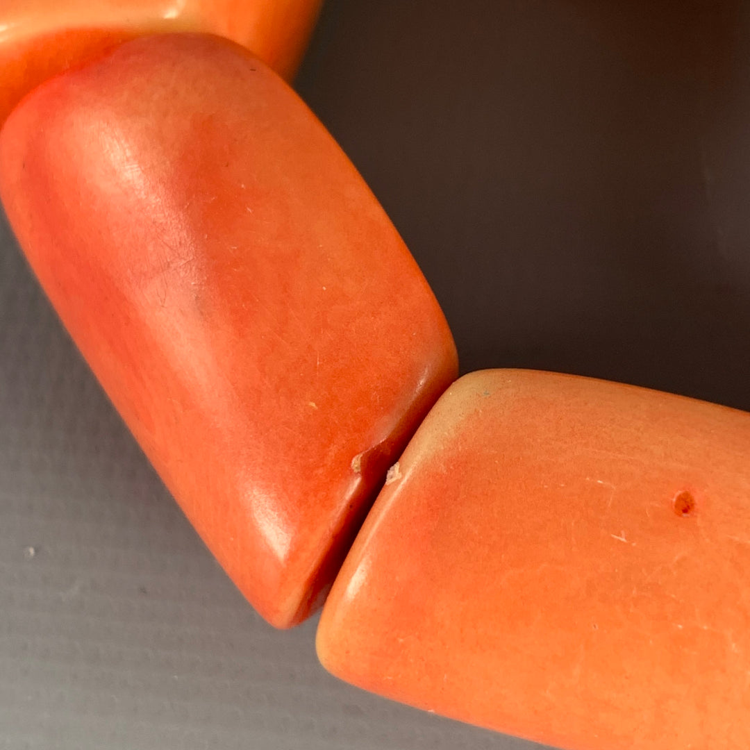 VINTAGE Orange Wood Bracelet