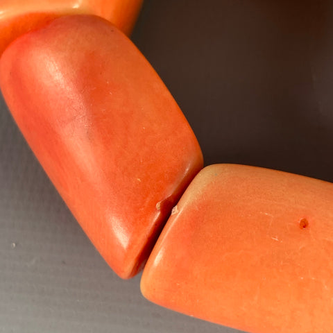 Bracelet en bois orange VINTAGE