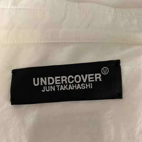 UNDERCOVER Chest Size L White Solid Cotton Poplin Sport Coat