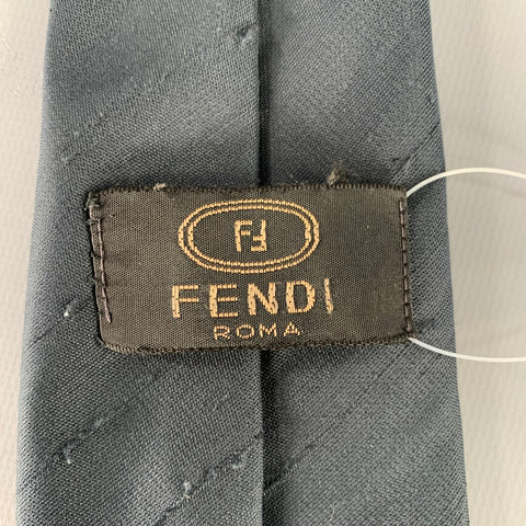 FENDI Navy Shantung Tie