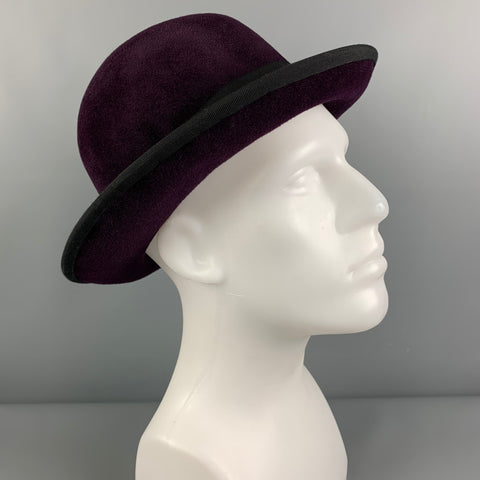 Vintage ROD KEENAN Eggplant Felt Fedora Hats