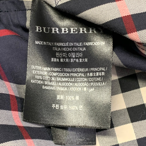 BURBERRY Size L Multi Color Cotton Plaid Belted Trench Coat
