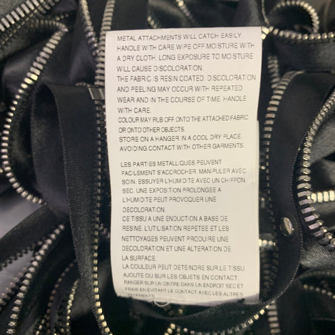 NOIR KEI NINOMIYA FW22 Size S Black Zippers Leather Trim Harness Dress