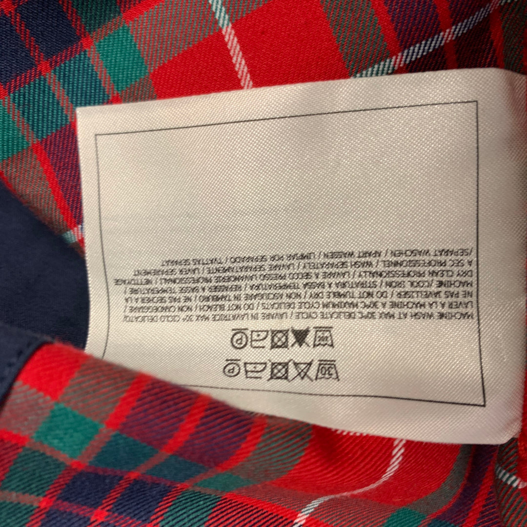 BARACUTA Size 42 Navy Cotton Polyester Zip Up Jacket