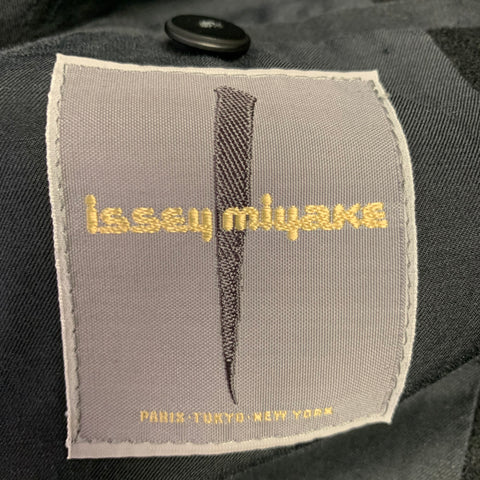 ISSEY MIYAKE Size M Black Wool Blend Single Breasted Jacket Blazer