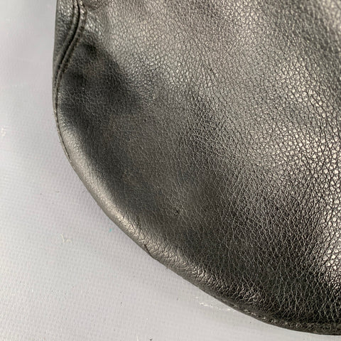 VINTAGE Black Leather Flat Cap Hat