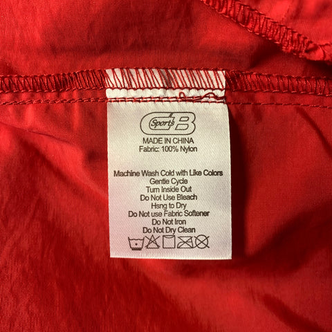 CB SPORTS Size XL Red Blue Nylon Zip Up Jacket