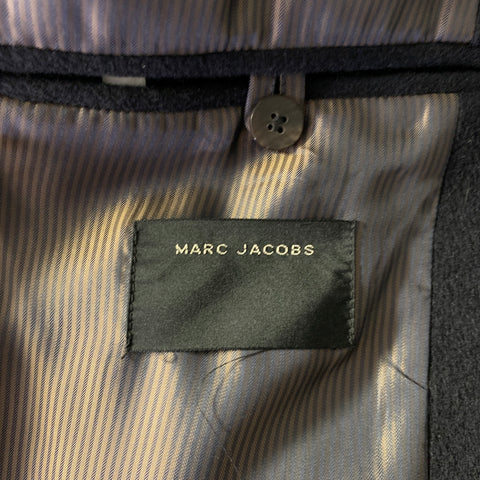MARC JACOBS Size XXL Navy Cashmere Military Coat
