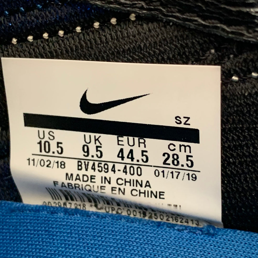 UNDERCOVER x NIKE Size 10.5 Black Blue Color Block Nylon Lace-Up Sneakers