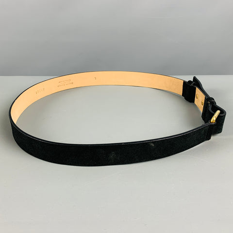 STREETS AHEAD Waist Size L Black Gold Suede Belt