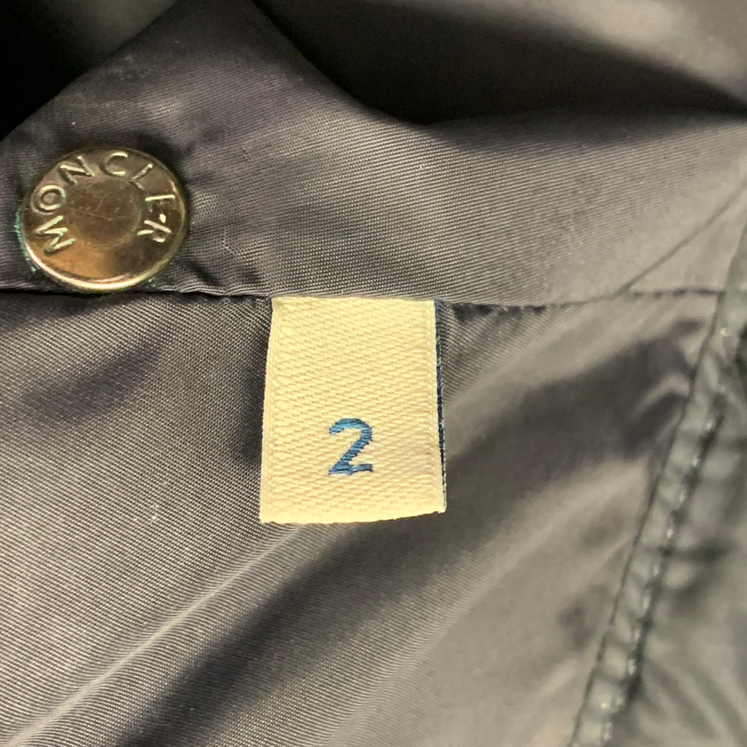 MONCLER Size S Navy Polyamide Blend Zip Up Jacket